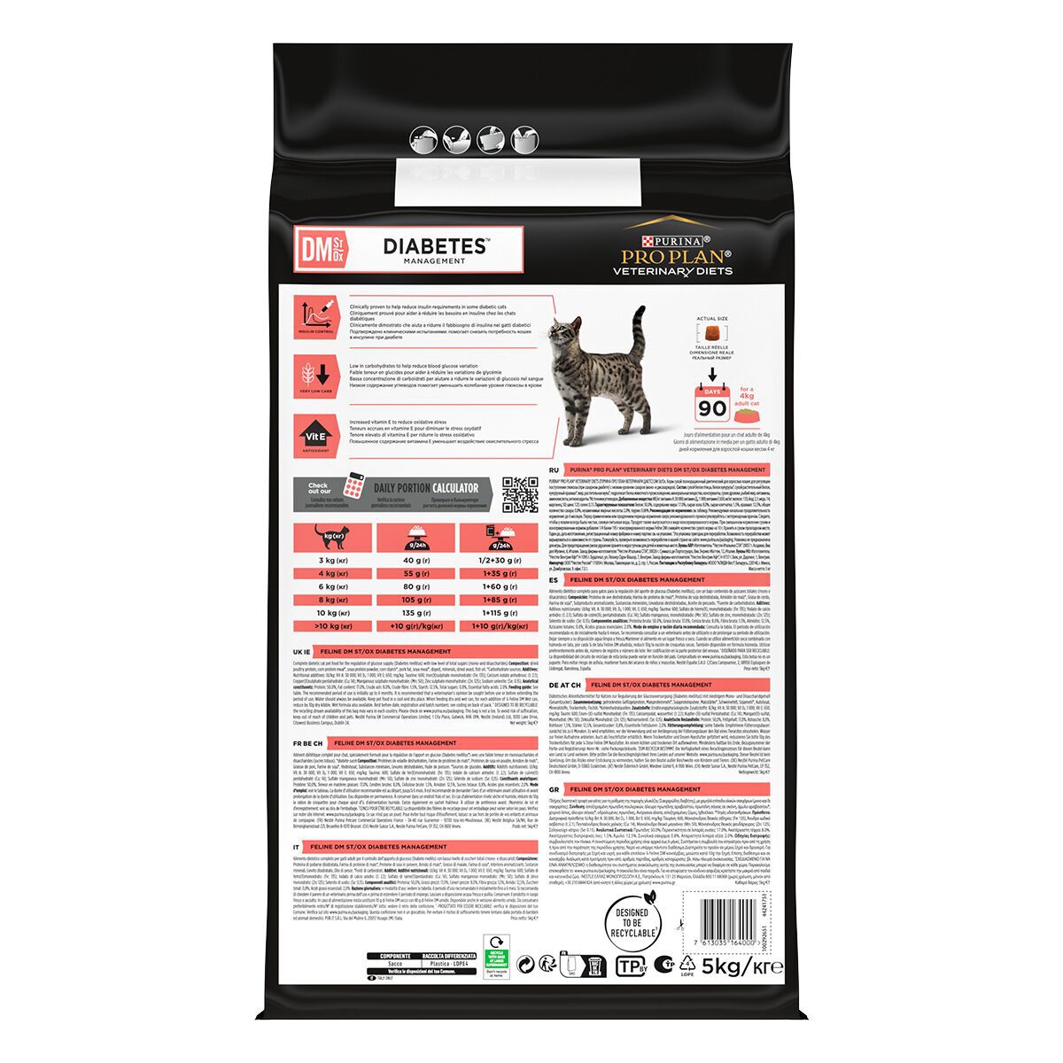 Purina Pro Plan Veterinary Diets Feline Adult DM ST/OX Diabetes Management 1,5kg