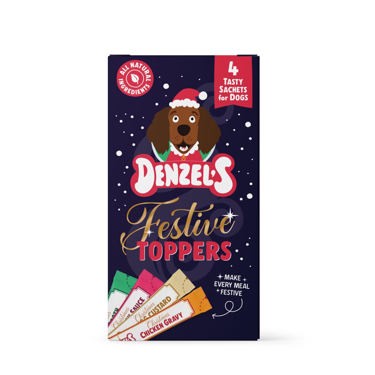 Denzel's Festive Toppers Flytande Hundgodis 4 x 15 g