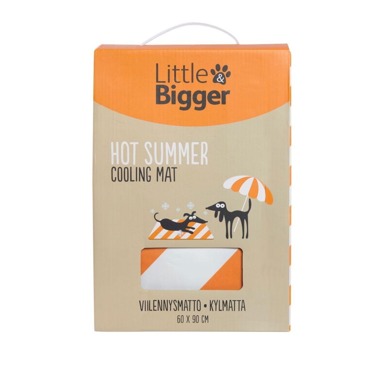 Little&Bigger HotSummer cooling mat diagonal stripes orange