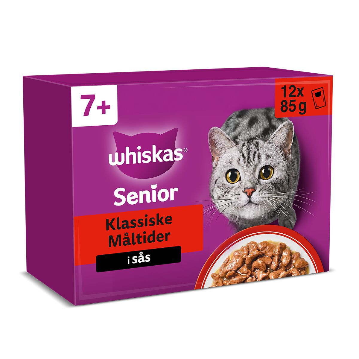 Whiskas 7+ Våtfoder till Katt Senior 12x85g