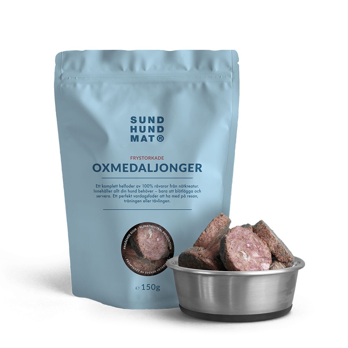 Sund Hundmat Frystorkade Oxmedaljonger 150g