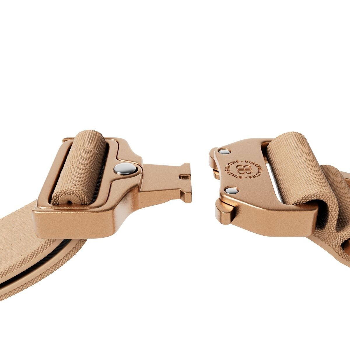 BullyBillows Combat Collar With Handle Tan x Tan 5cm