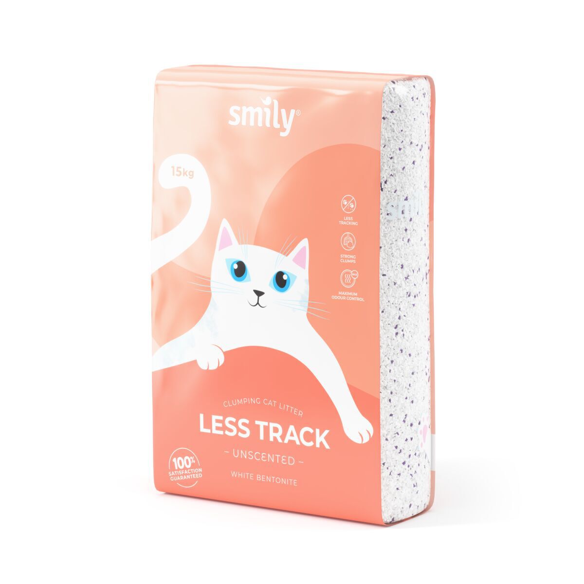 Smily White Bentonite Less Track Kattsand 15 kg