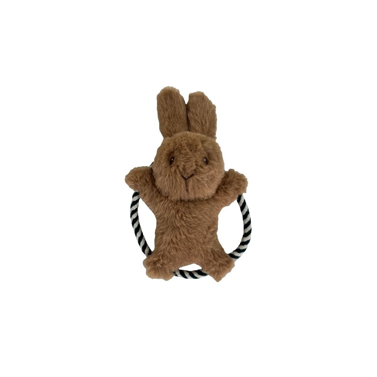Bark-A-Boo Evergreen bunny on rope ring