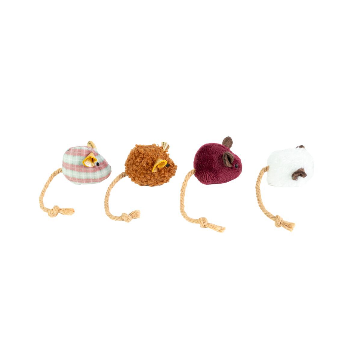 Little&Bigger Seasons Classics Minimöss Kattleksaker Lila/Brun 4-pack