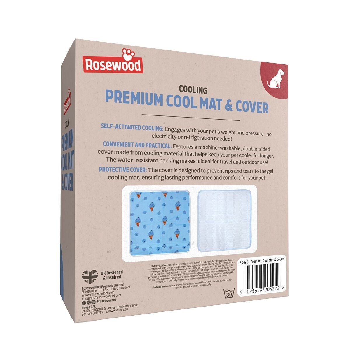 Rosewood cooling mat with cover