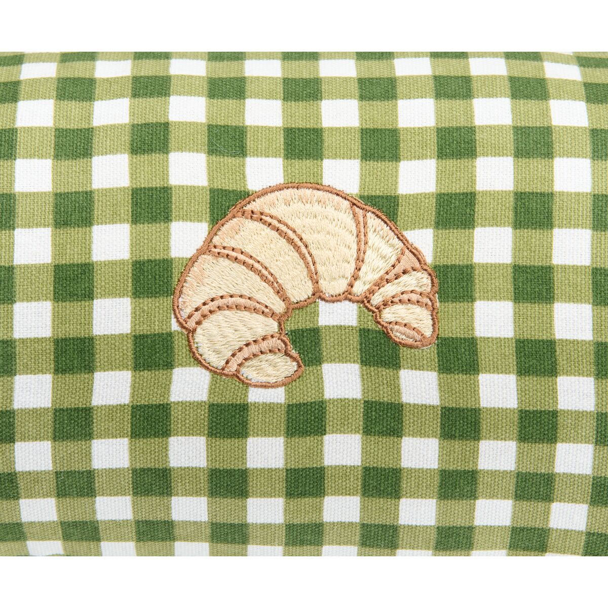 Little&Bigger Breakfast Club bed gingham green croissant