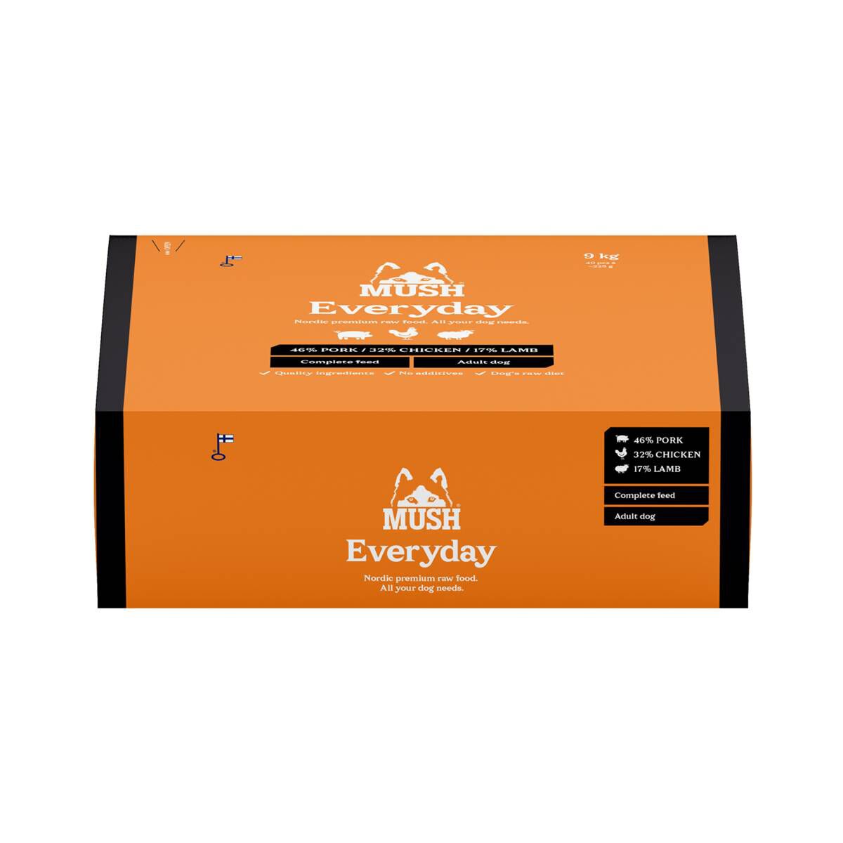 MUSH Everyday Black Pork-Chicken-Lamb Färskfoder till Hund 9 kg
