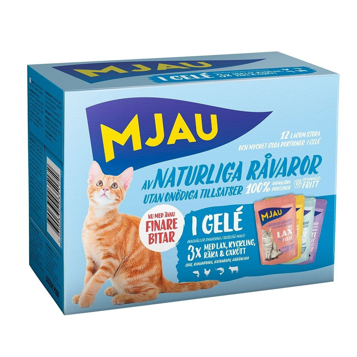 Mjau Multipack Kött- och Fisksmaker i Gelé