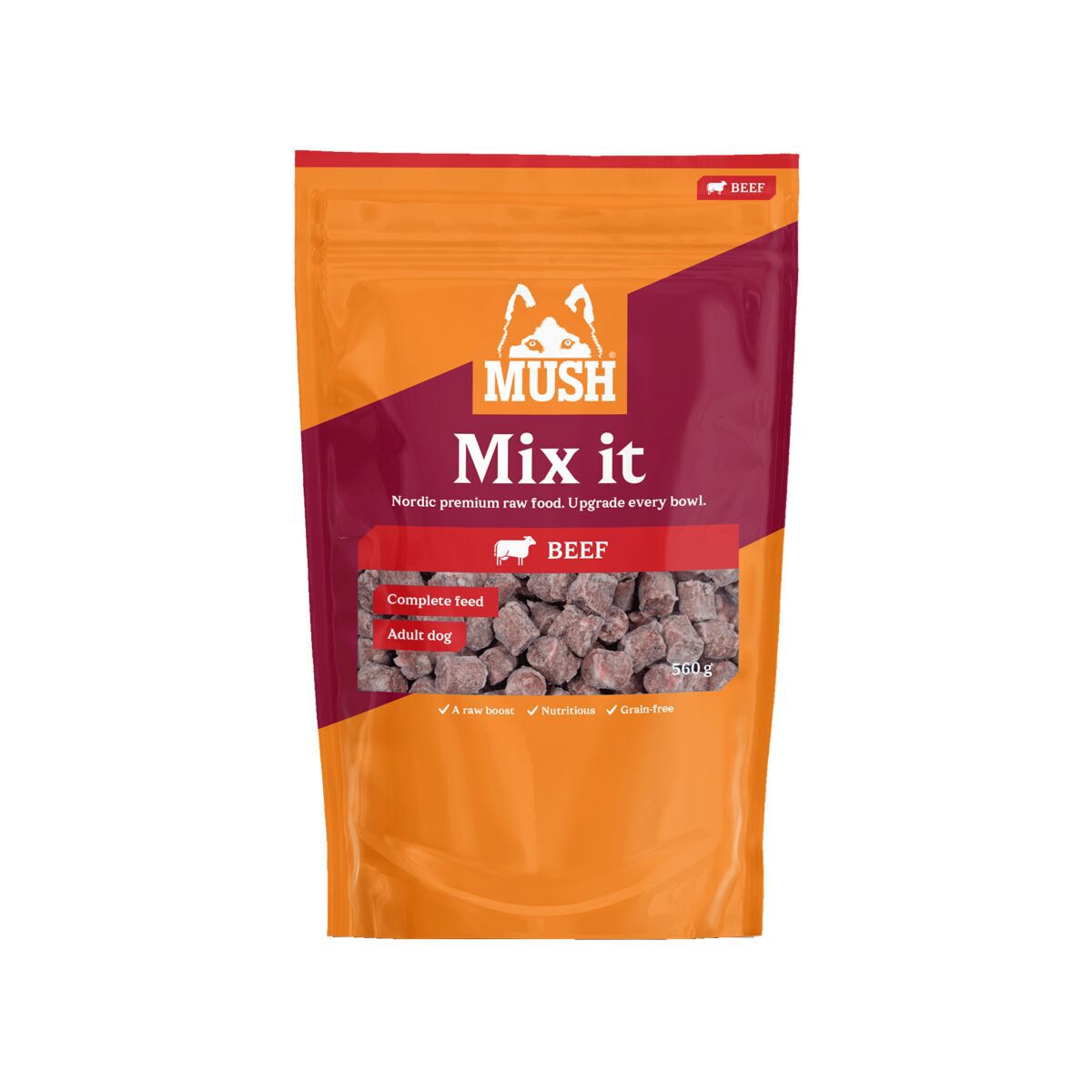 Mush Mix it Frozen Beef F&auml;rskfoder till Hund 560 g