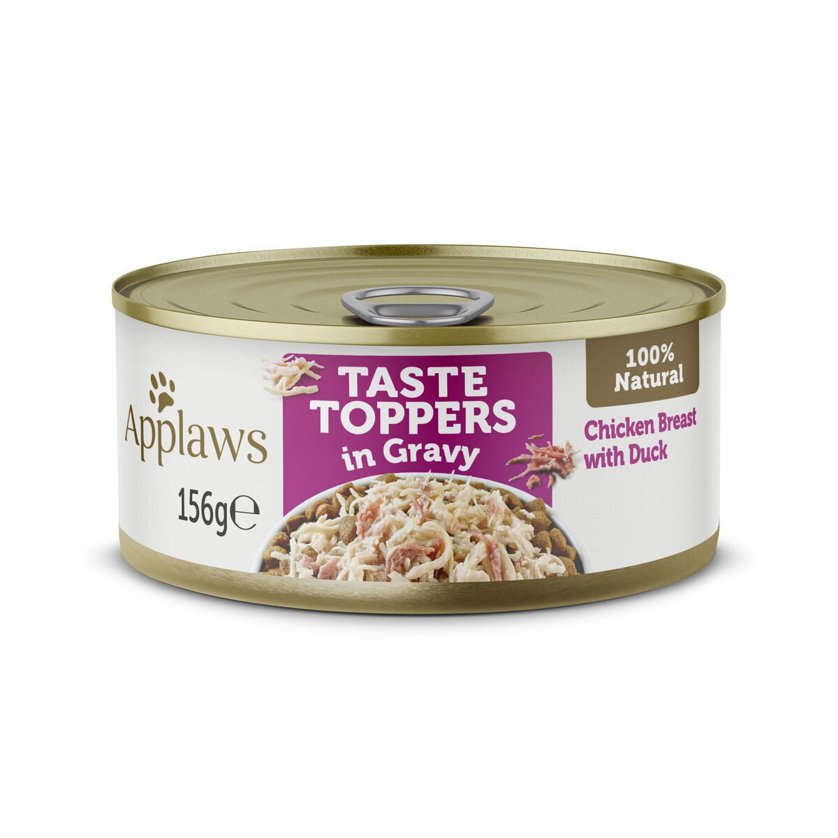 Applaws Taste Toppers chicken breast with duck in gravy tin