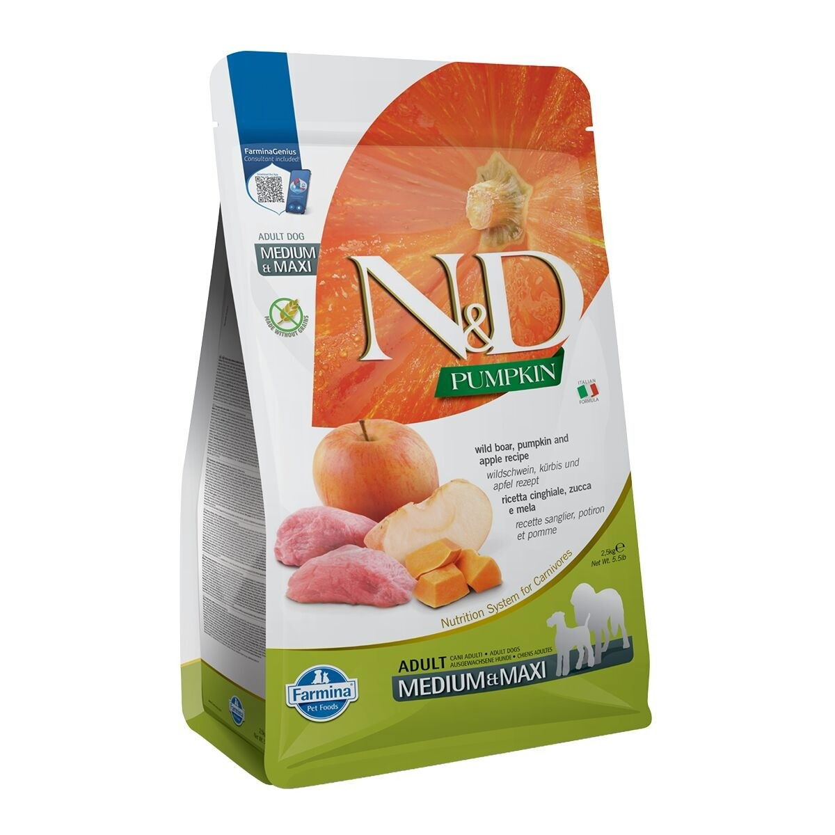 N&D Dog Pumpkin Wild Boar & Apple M/L