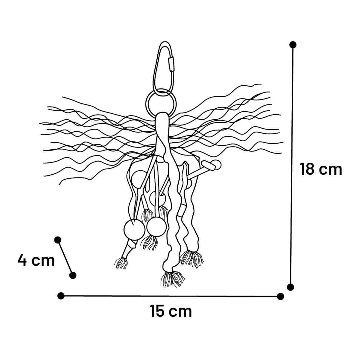 Flamingo Parakeet toy Popie 18cm