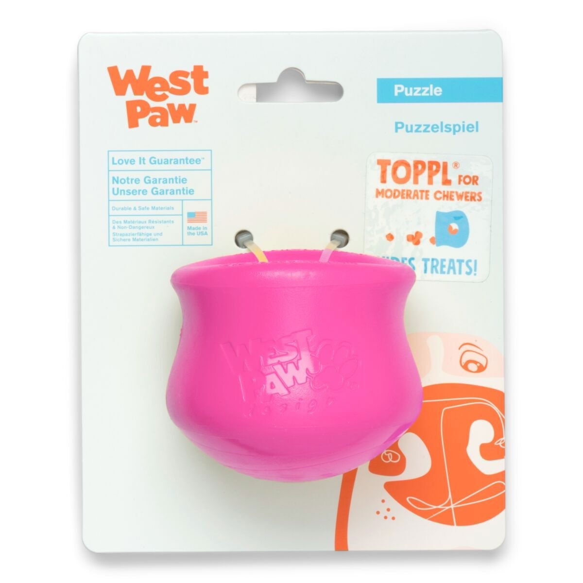 West Paw Toppl Limited Edition hot pink