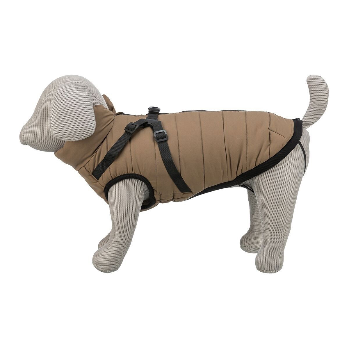 Trixie Pirou Teddy coat with harness, sand