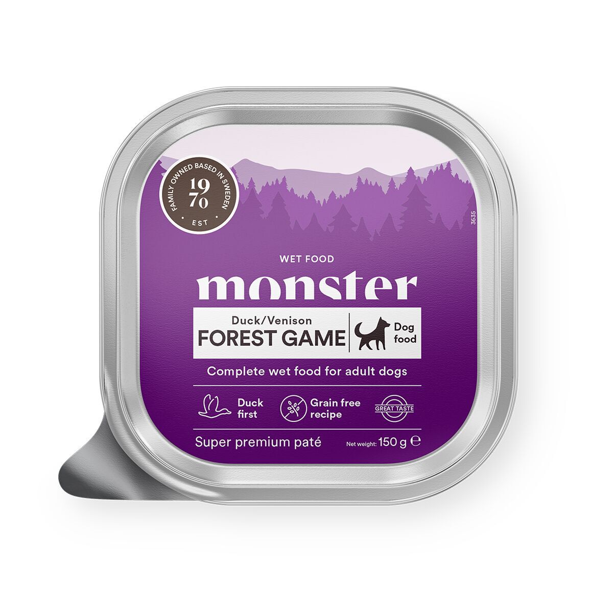 Monster Dog Adult Forest Game Paté Våtfoder till Hund 150 g | Hund - Hundmat - Våtfoder till hund | DogStyle