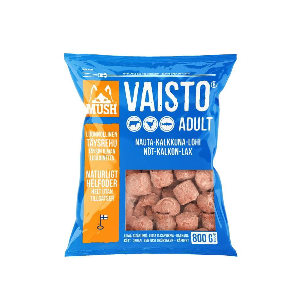 MUSH Vaisto® Blå Nöt-kalkon-lax 10kg