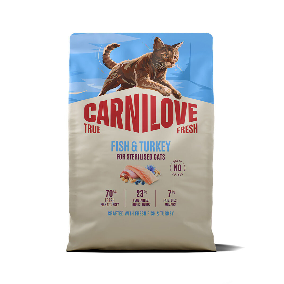 True Fresh Fish & Turkey Adult Sterilised Torrfoder för Katt - 2 kg