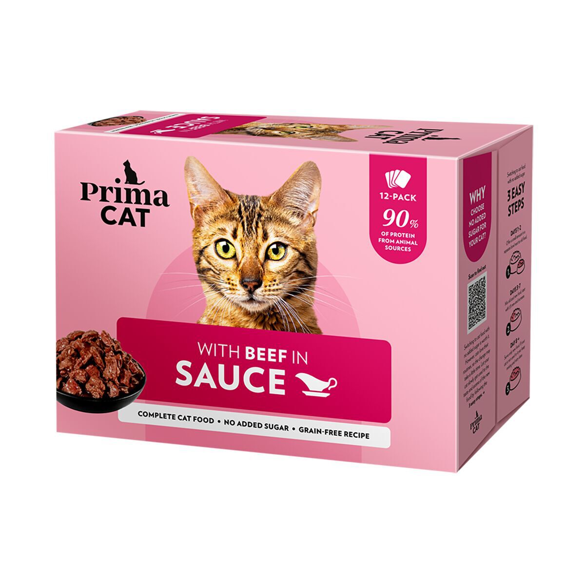 PrimaCat Beef in Gravy 12x85 g