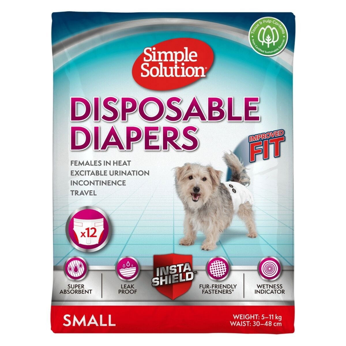 Simple Solution Disposable Hundblöjor 12-pack | Hund - Apotek - Tikskydd & Skvättskydd | DogStyle