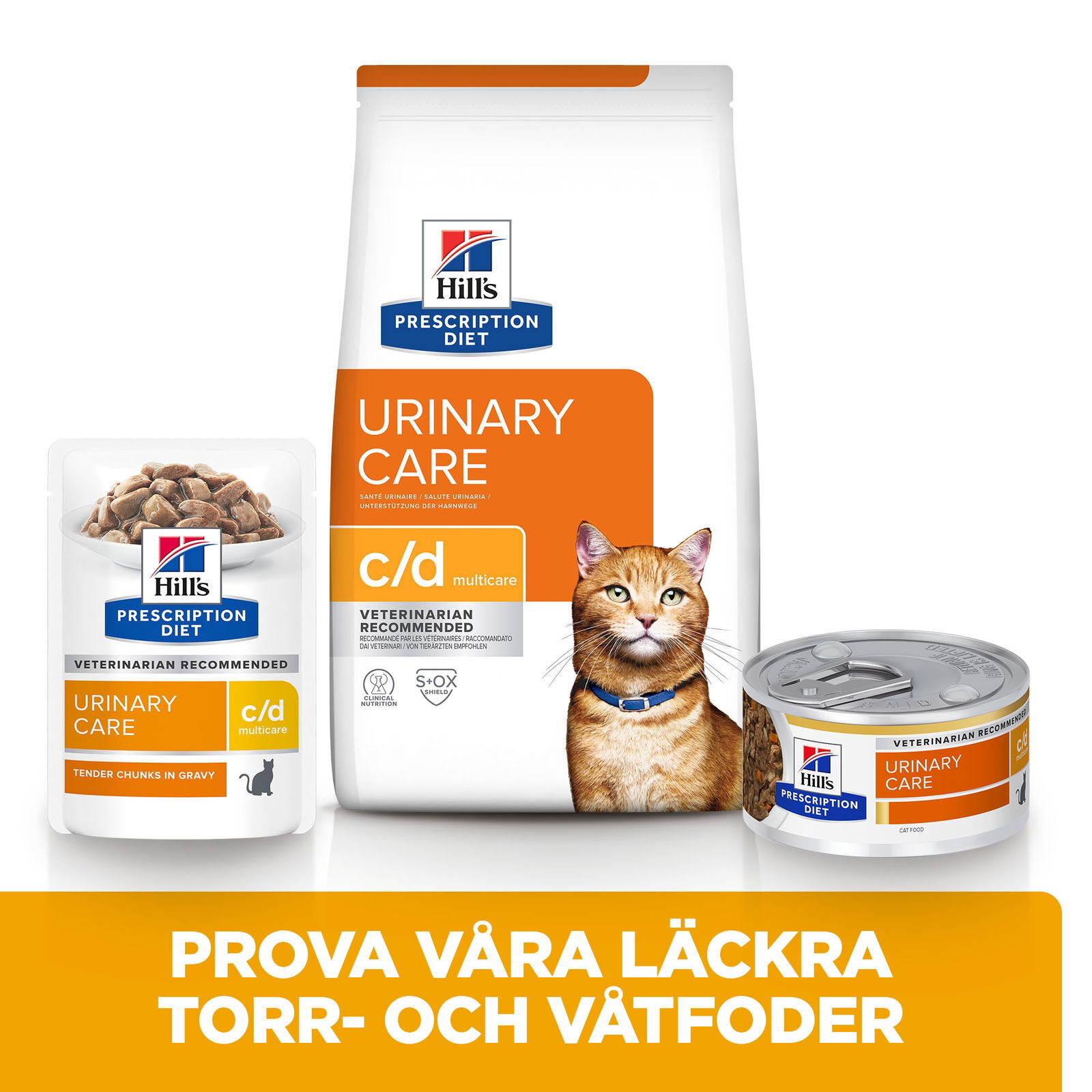 Hills Diet Cat c/d Chicken Portionspåse 12x85g