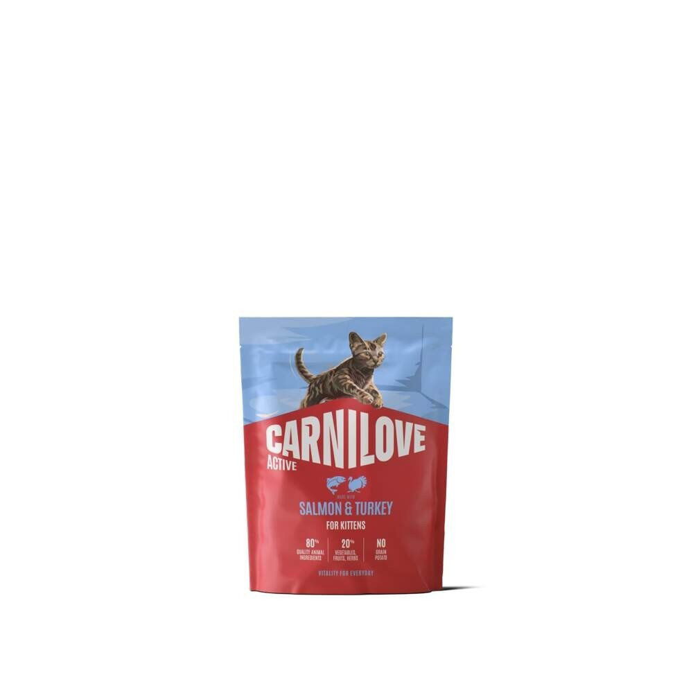 CARNILOVE ACTIVE cat dry made with salmon & turkey for kittens