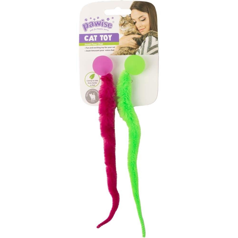 Pawise bouncing snake toy 2-pack assorted colors