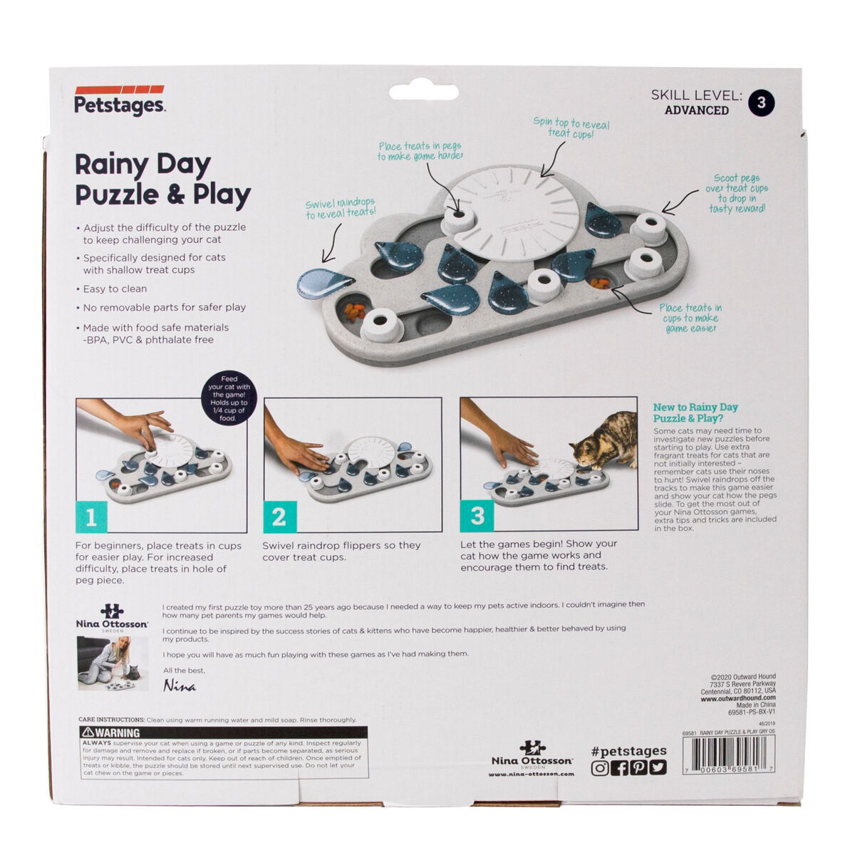 Nina Ottosson Cat Rainy Day Puzzle and play