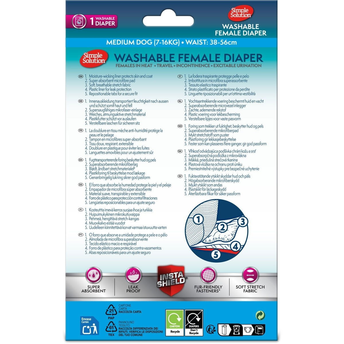 Simple Solution Diaper Garment purple