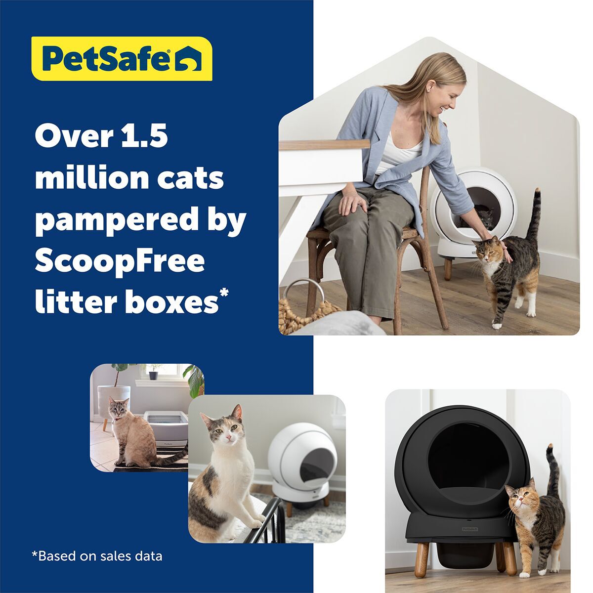 PetSafe SmartSpin Self-Cleaning Litter Box, Black