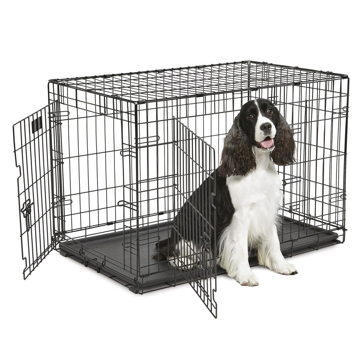 Midwest Hundbur i galler Svart