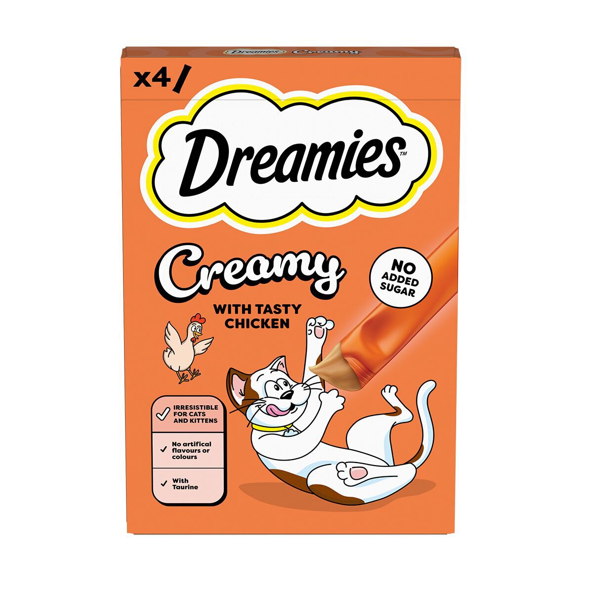 Dreamies Creamy med Kyckling 4x10 g