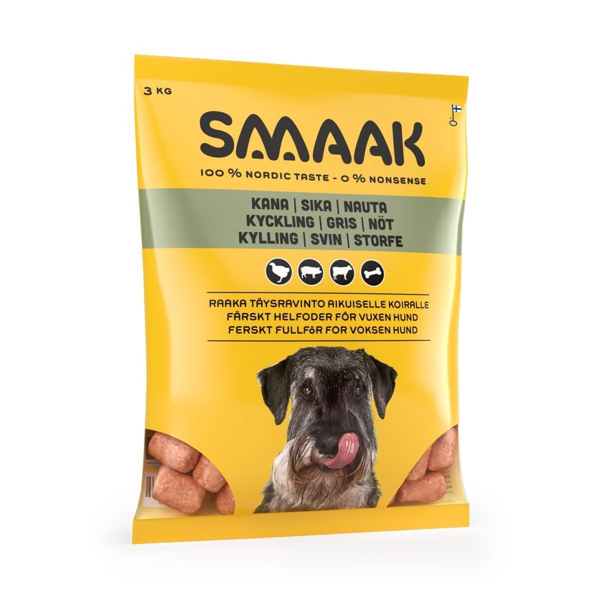 Smaak Raw Complete kyckling, gris & nötvom 1kg