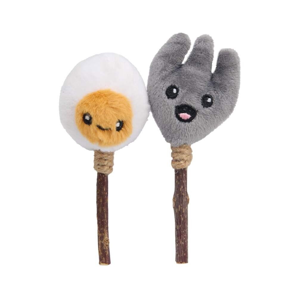 Little&Bigger Breakfast Club fork & egg matatabi sticks 2-pack