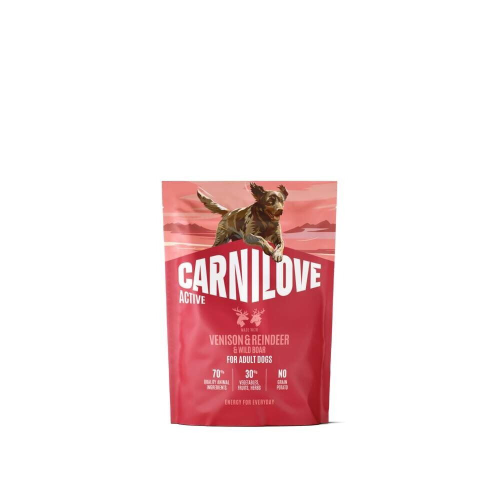 CARNILOVE Active dog dry made with venison & reindeer & wild boar for active adults