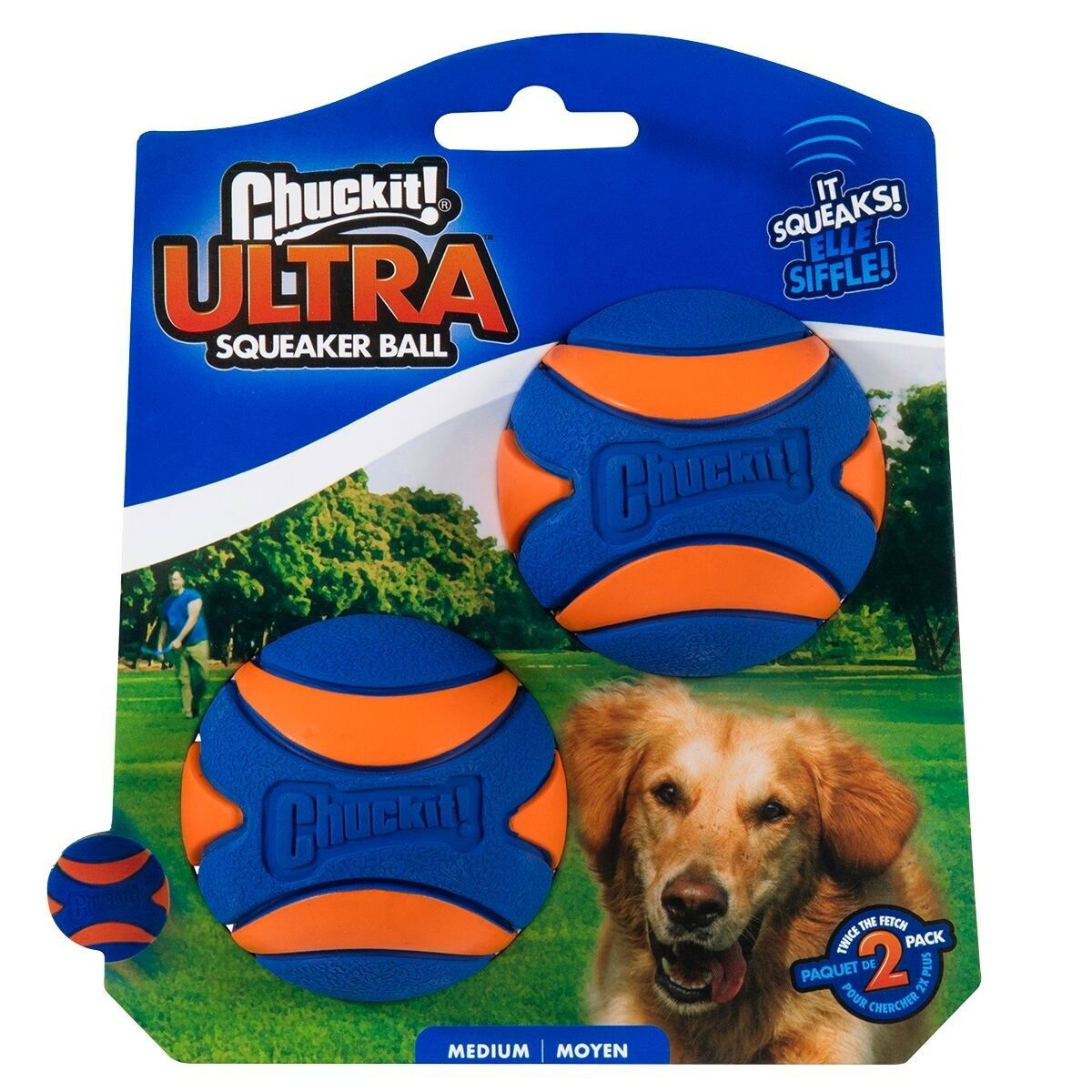 Chuckit Ultra Squeaker Hundbollar 2-pack