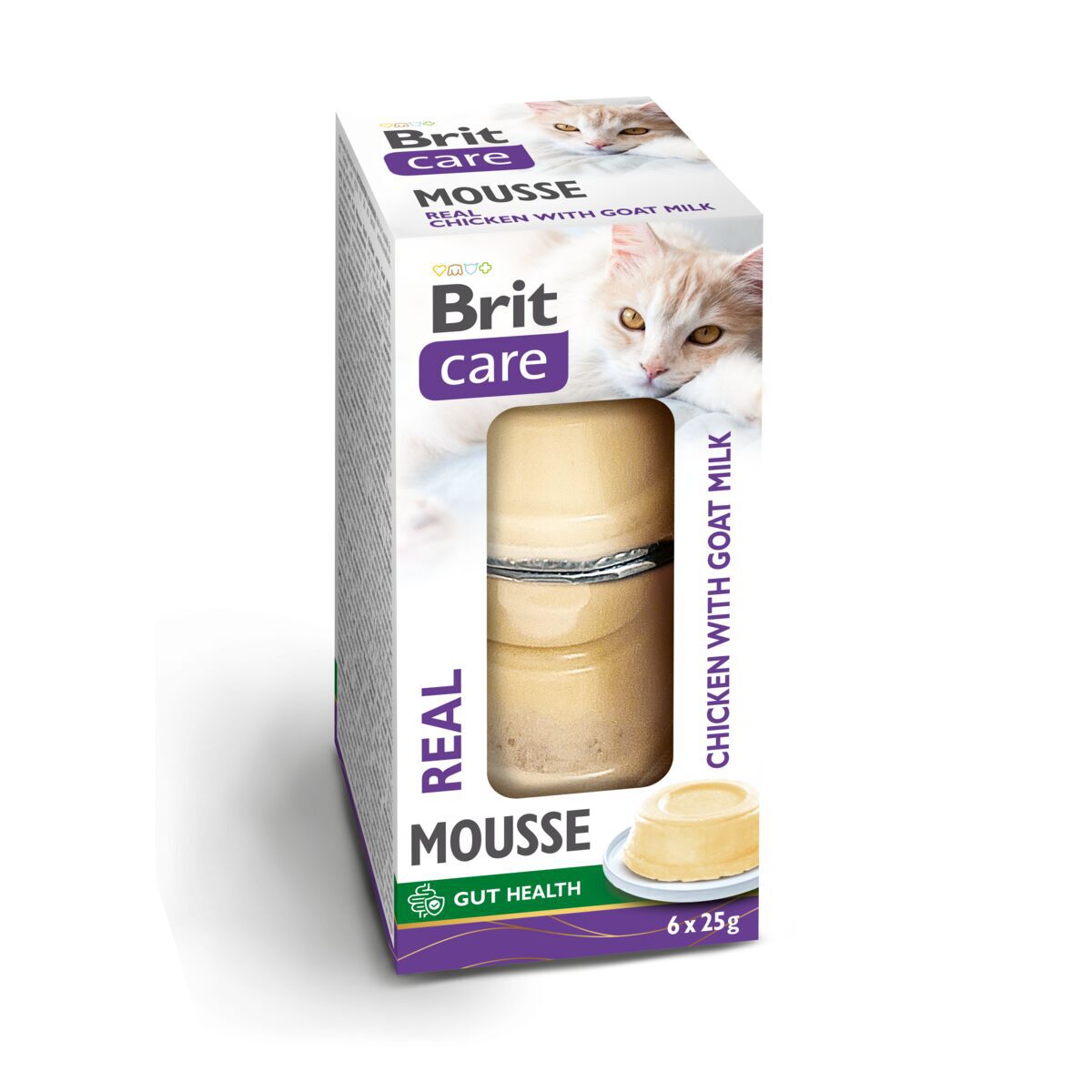 Brit Care Cat Mousse Real Chicken with Goat Milk Våtfoder till Katt 6x25 g