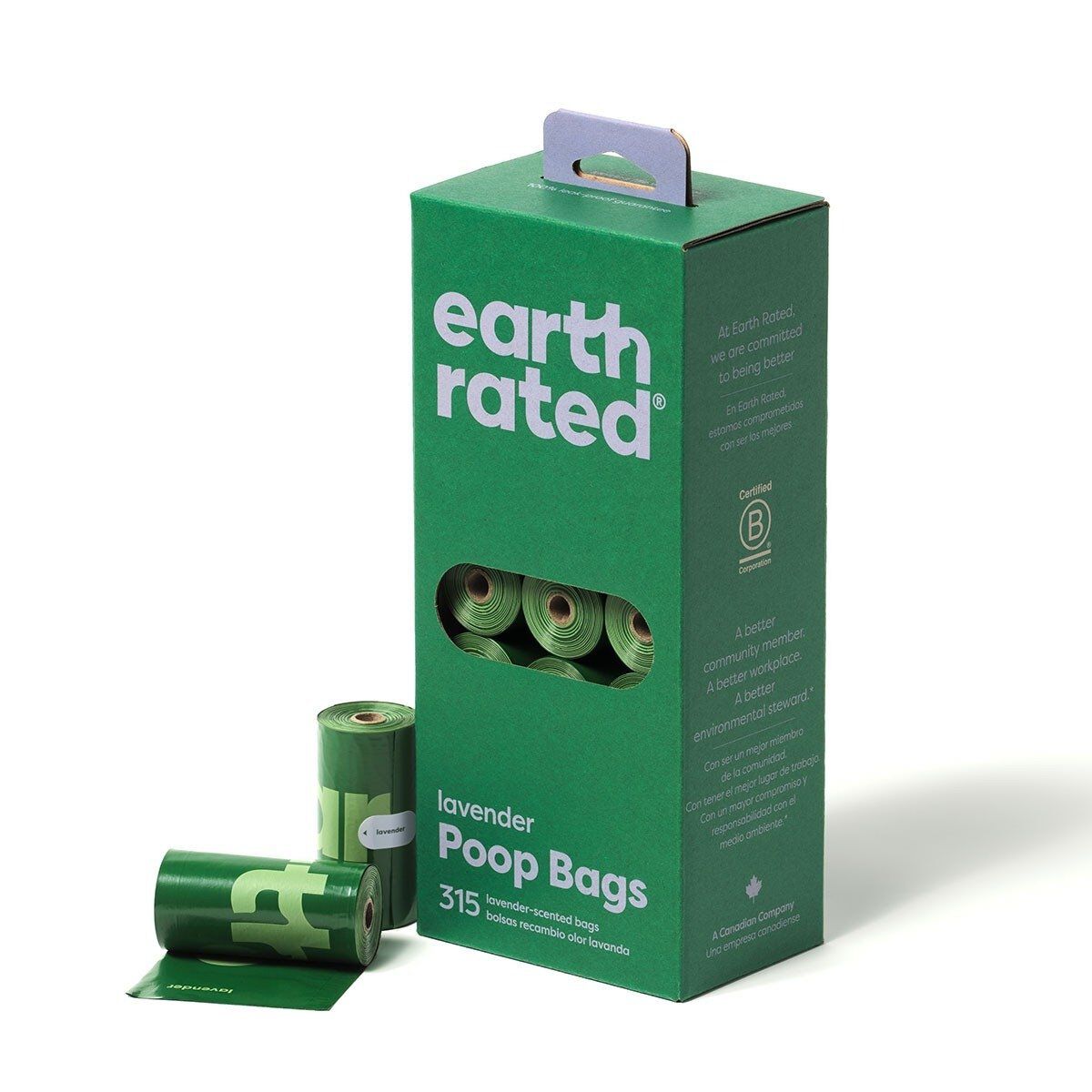 Earth Rated PCR Waste Bags 8x15 Lavender