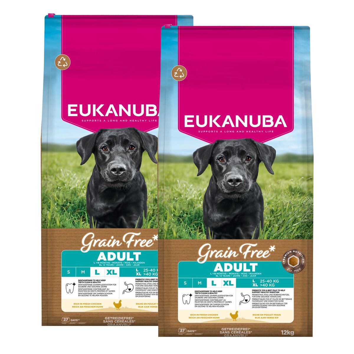 Eukanuba Grain Free Adult Large & Giant Chicken 2 x 12kg