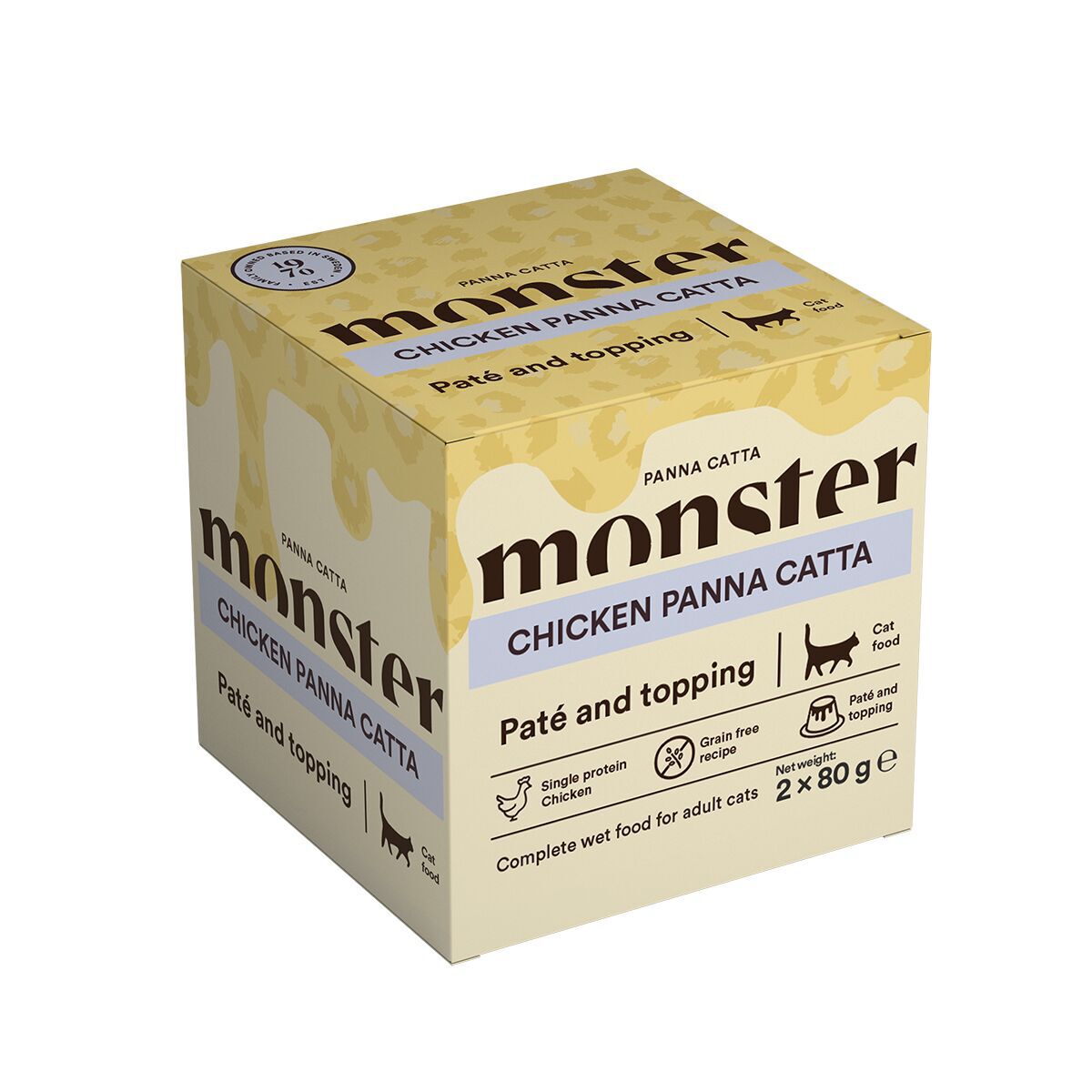 Monster Cat Adult Panna Catta Chicken Våtfoder till Katt 2x80 g