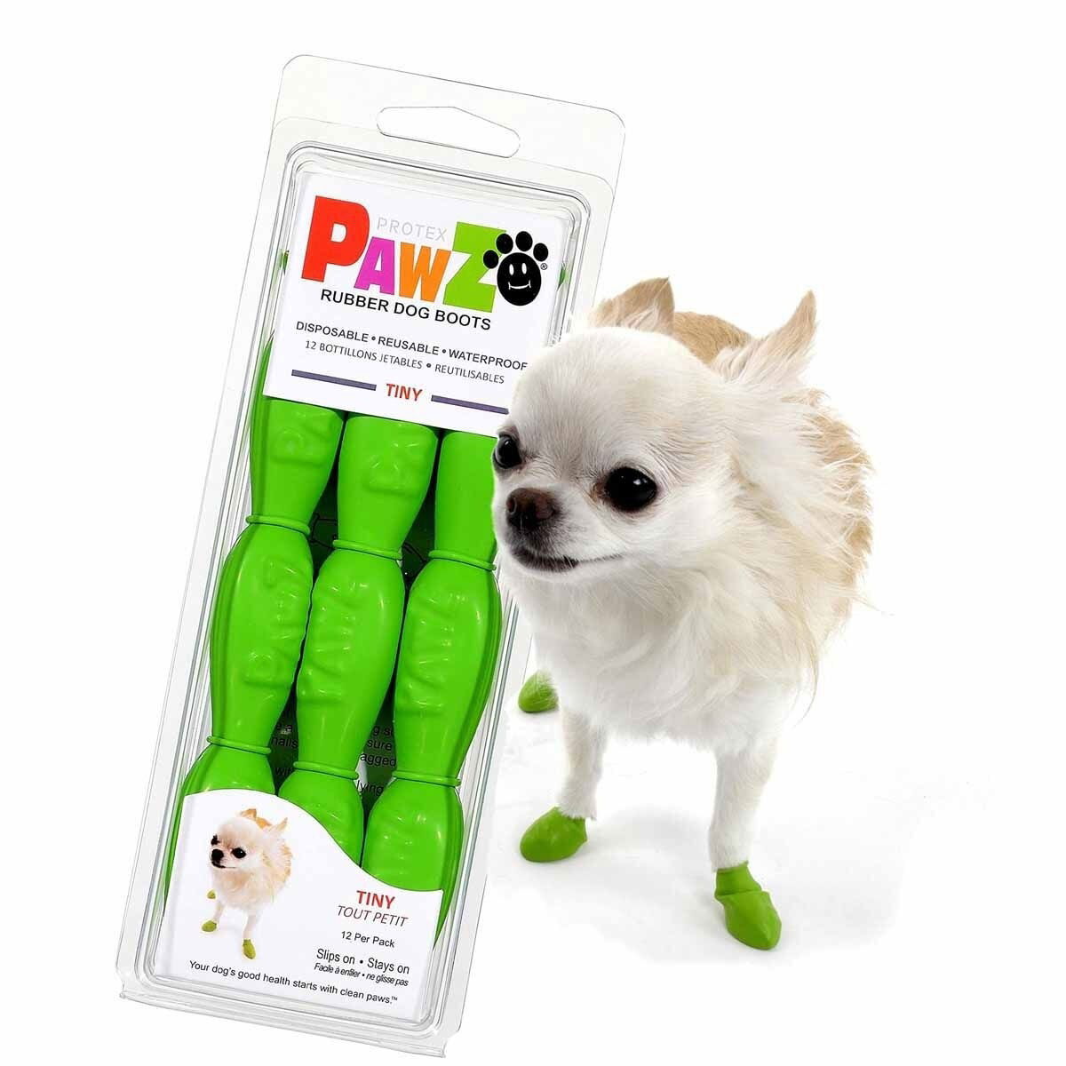 PawZ dog rubber boots color 12pcs