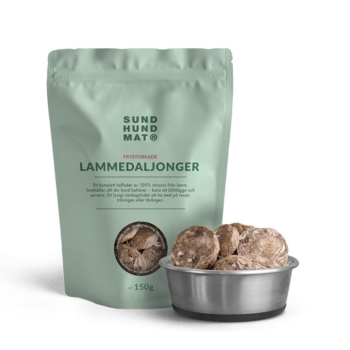 Sund Hundmat Frystorkade Lammedaljonger 150g