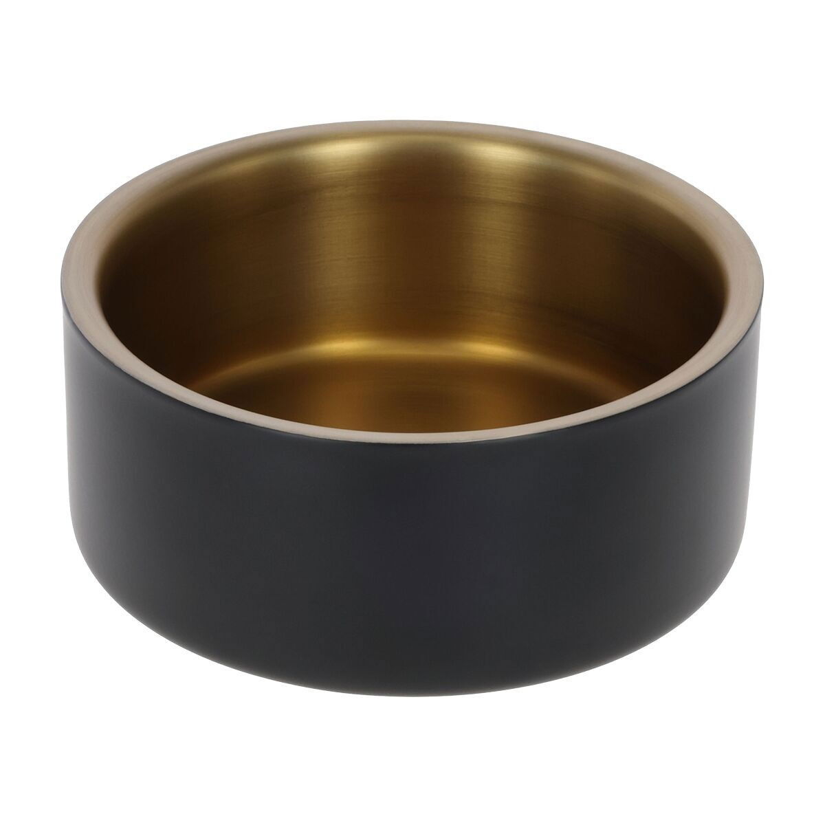 Kerbl Rostfri Matskål Svart/Guld