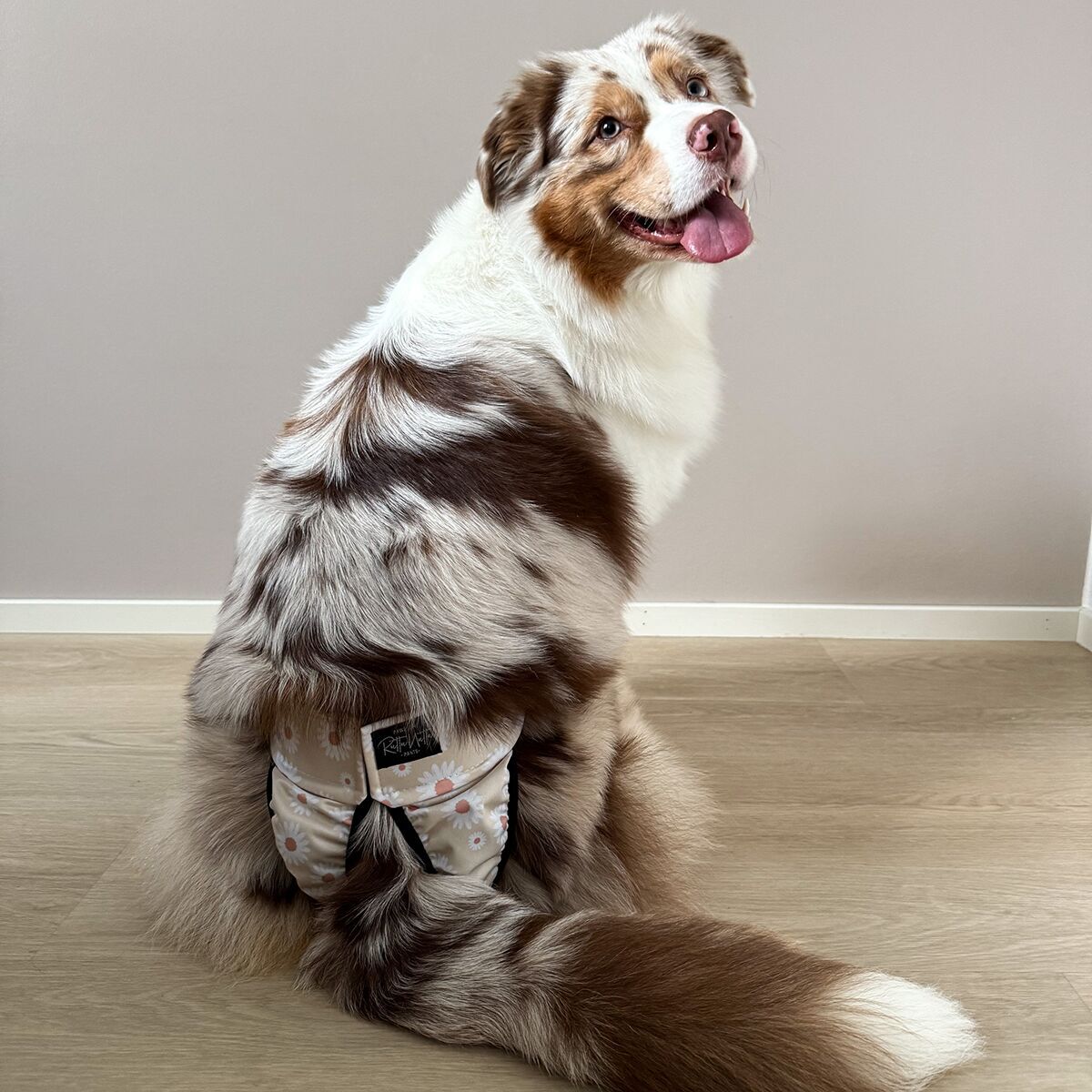 RuttuNuttu heat pants wraparound, daisies beige