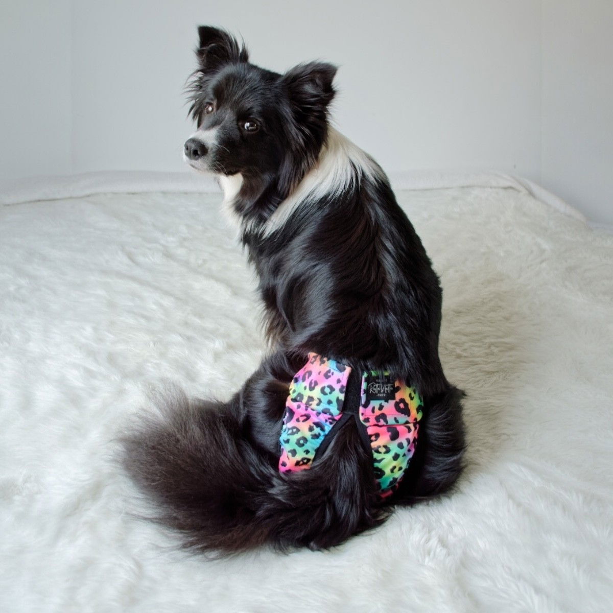 RuttuNuttu heat pants wraparound, rainbow leopard