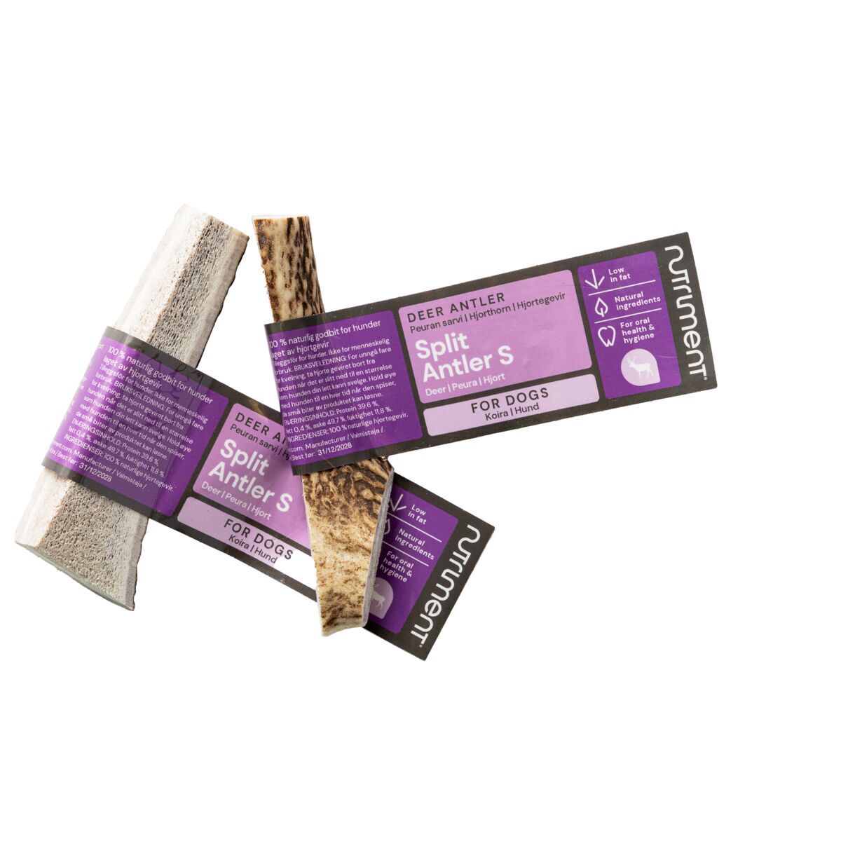 Nutriment Natural Split Antler chew for dogs