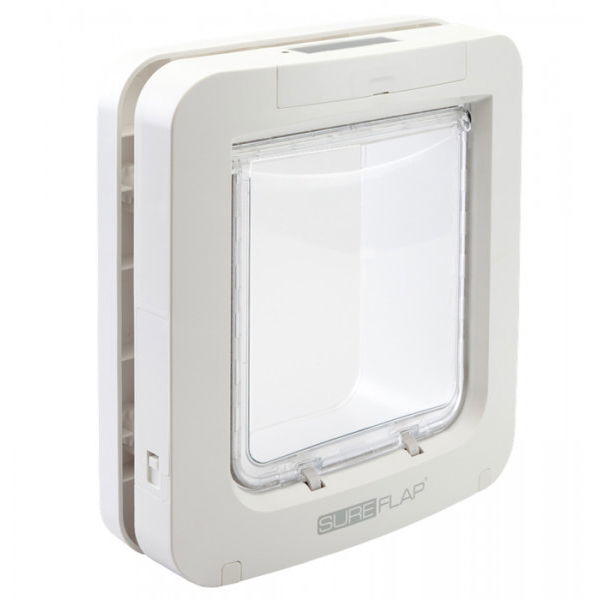 Sureflap Kattlucka med Microchip Vit