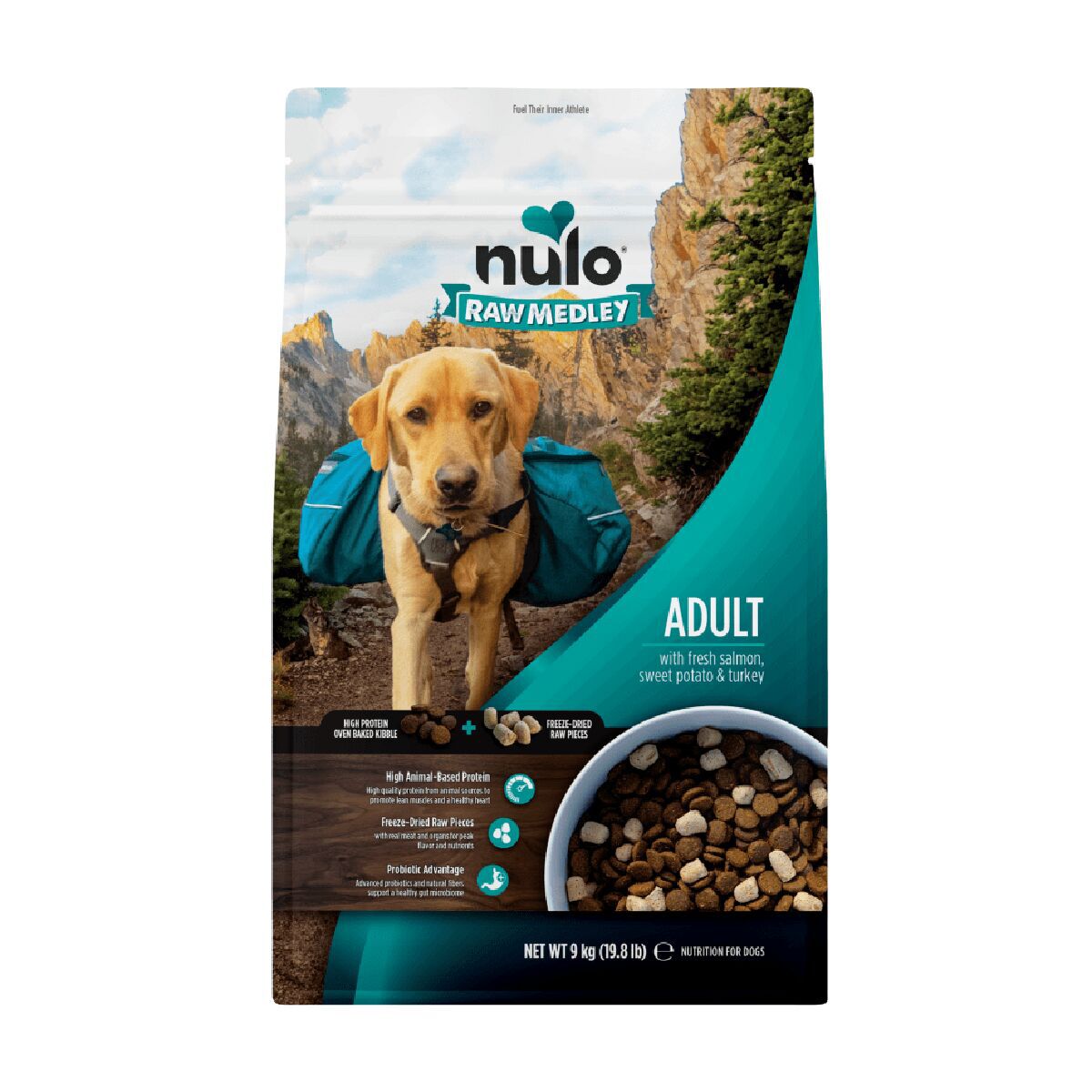 Nulo Raw Medley Dog Adult Fresh Salmon, Sweet Potato & Turkey Torrfoder till Hund