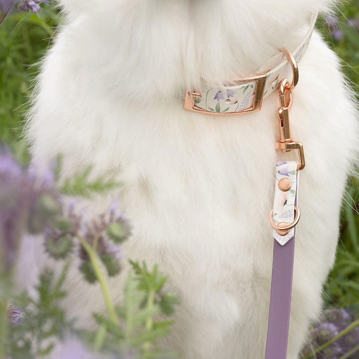 Tyylivoitto Unique multileash, mauve/flower