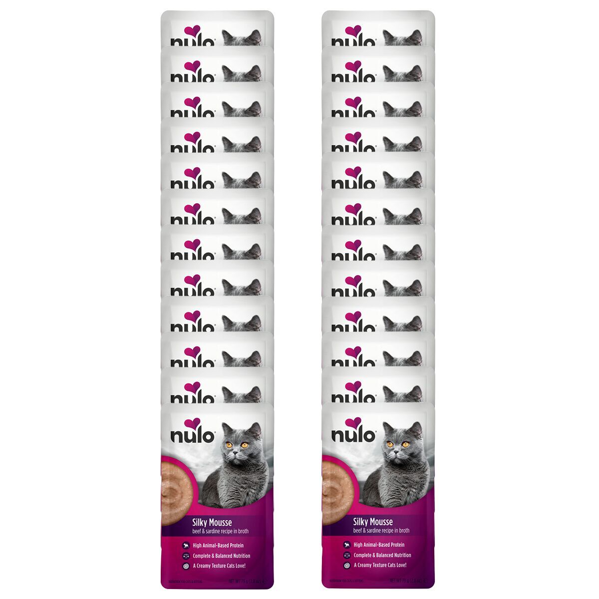 Nulo Silky Mousse Cat Beef & Sardine in Broth pouch 79g